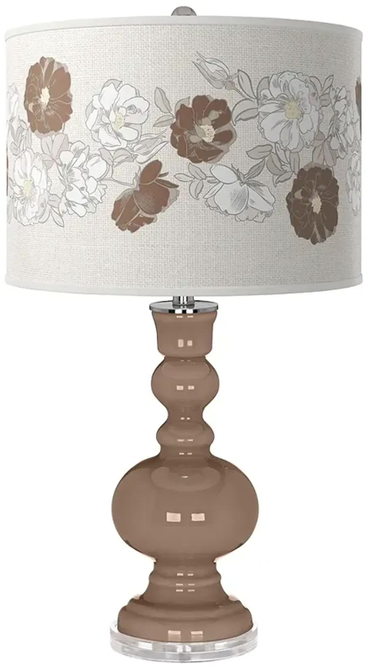 Mocha Rose Bouquet Apothecary Table Lamp