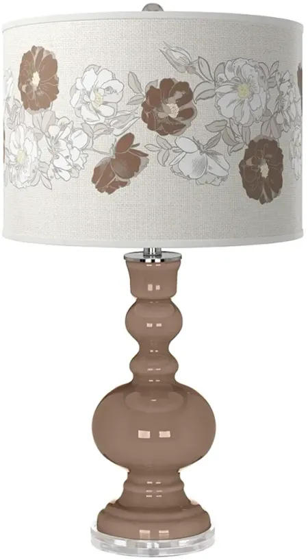 Mocha Rose Bouquet Apothecary Table Lamp