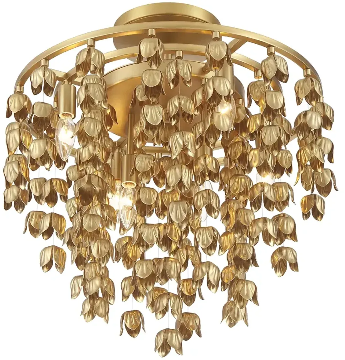 Minka Lavery Ashgrove 6-Light 21-in Legacy Brass Indoor Semi-Flush