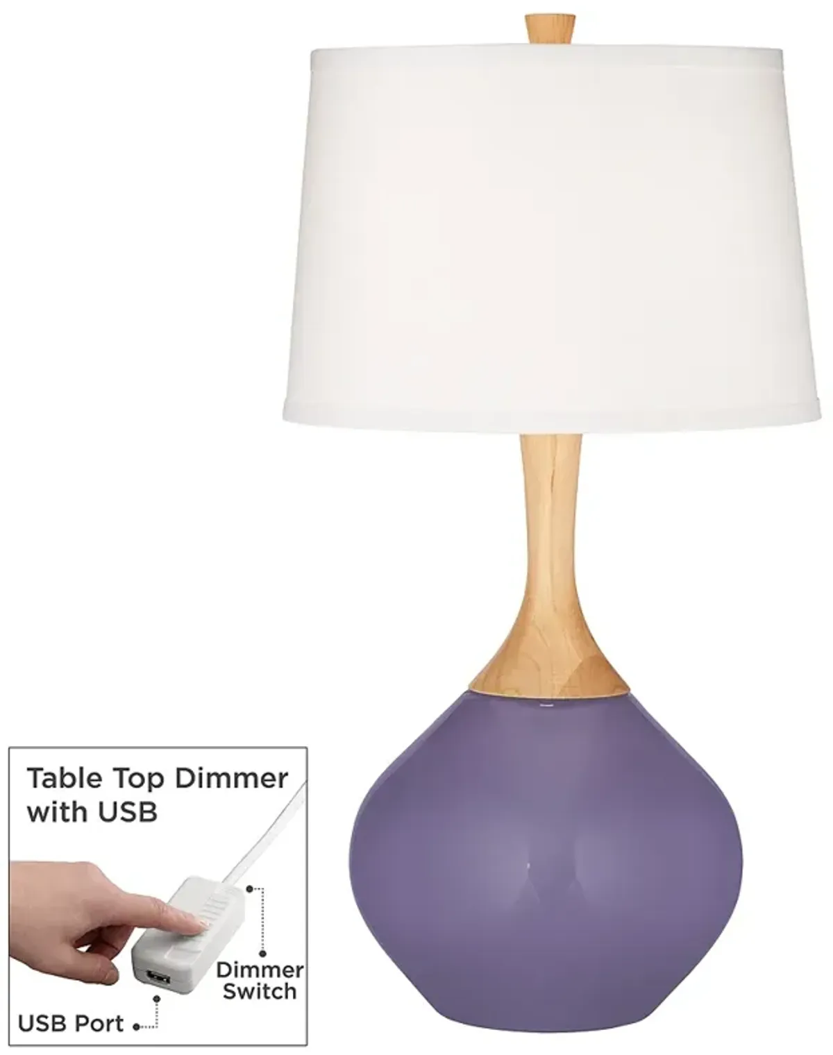 Purple Haze Wexler Table Lamp with Dimmer