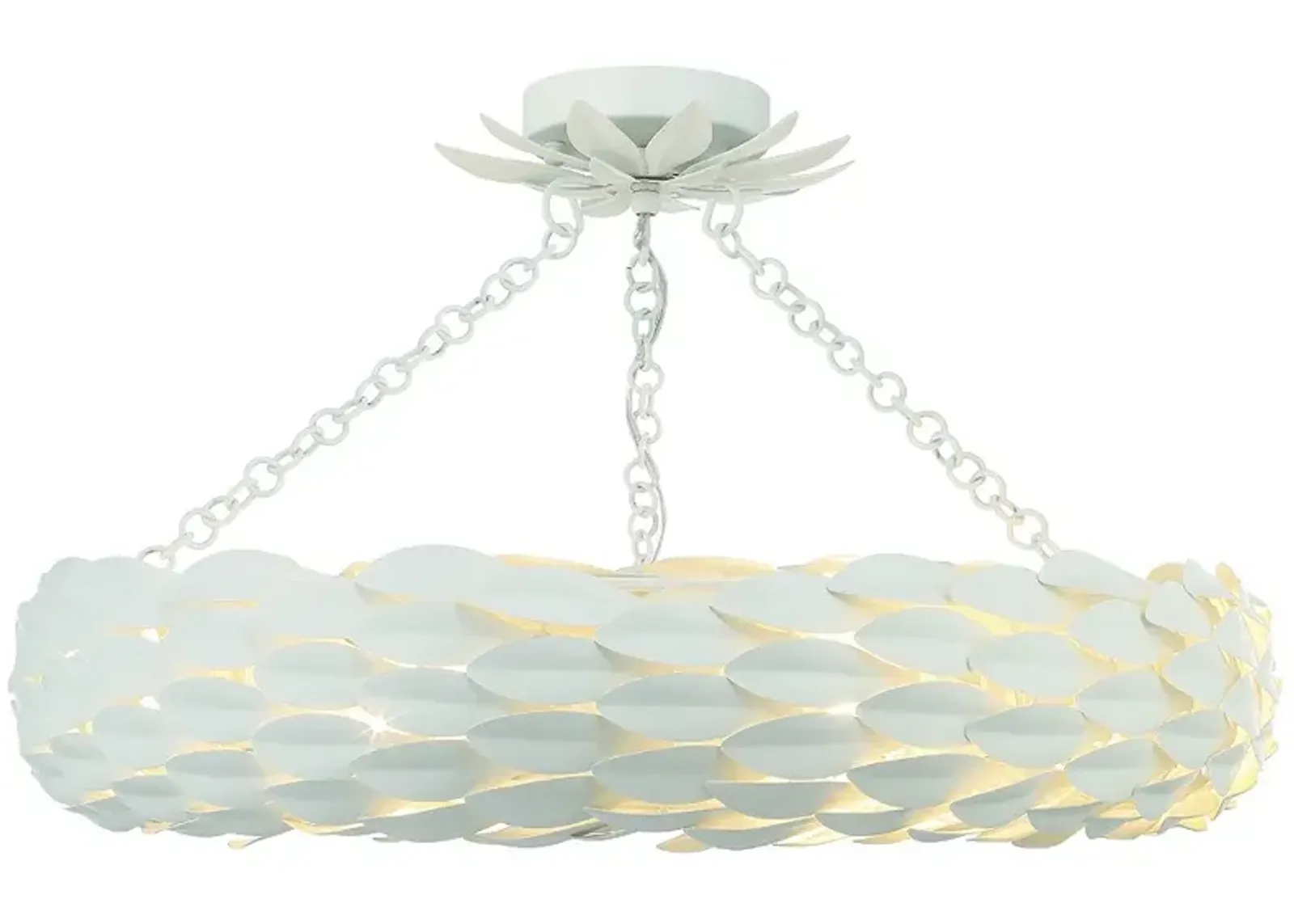 Broche 6 Light Matte White Ceiling Mount