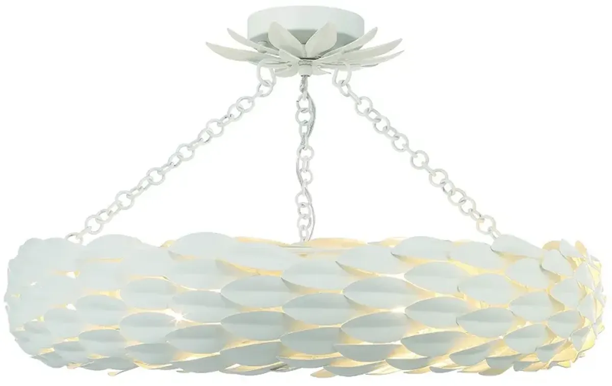 Broche 6 Light Matte White Ceiling Mount