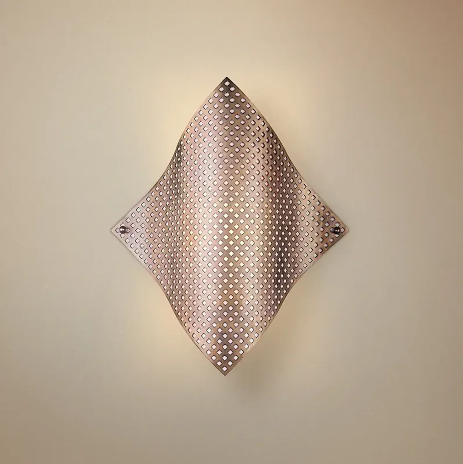 George Kovacs Perforated Steel 17" High Wall Sconce