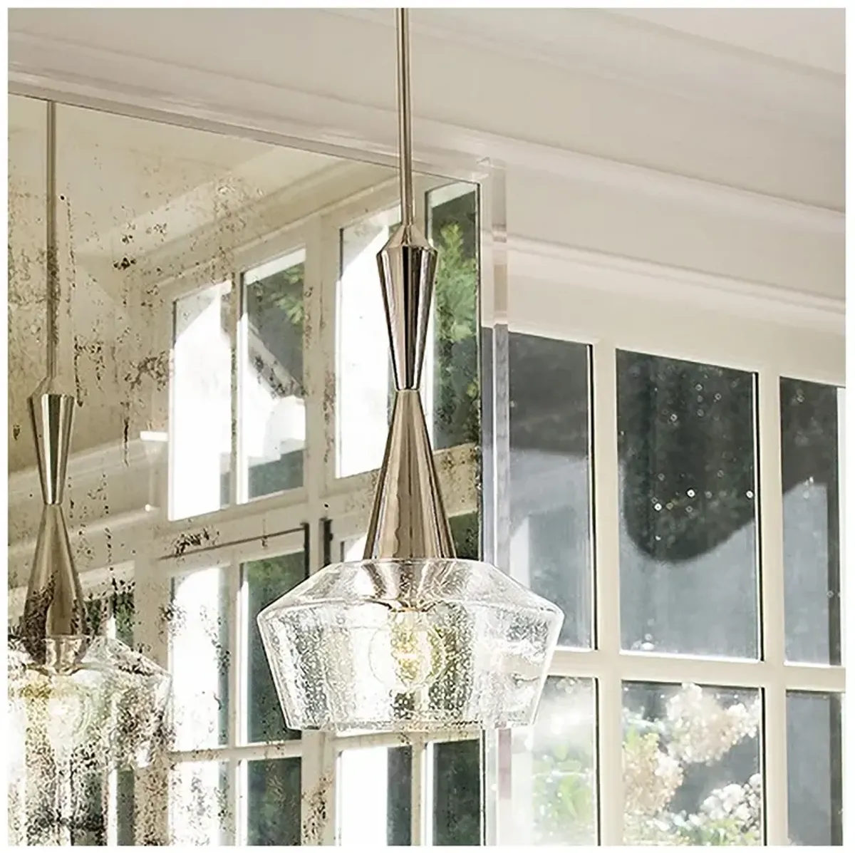 Hinkley Bette 12 1/2" Wide Polished Nickel Pendant Light