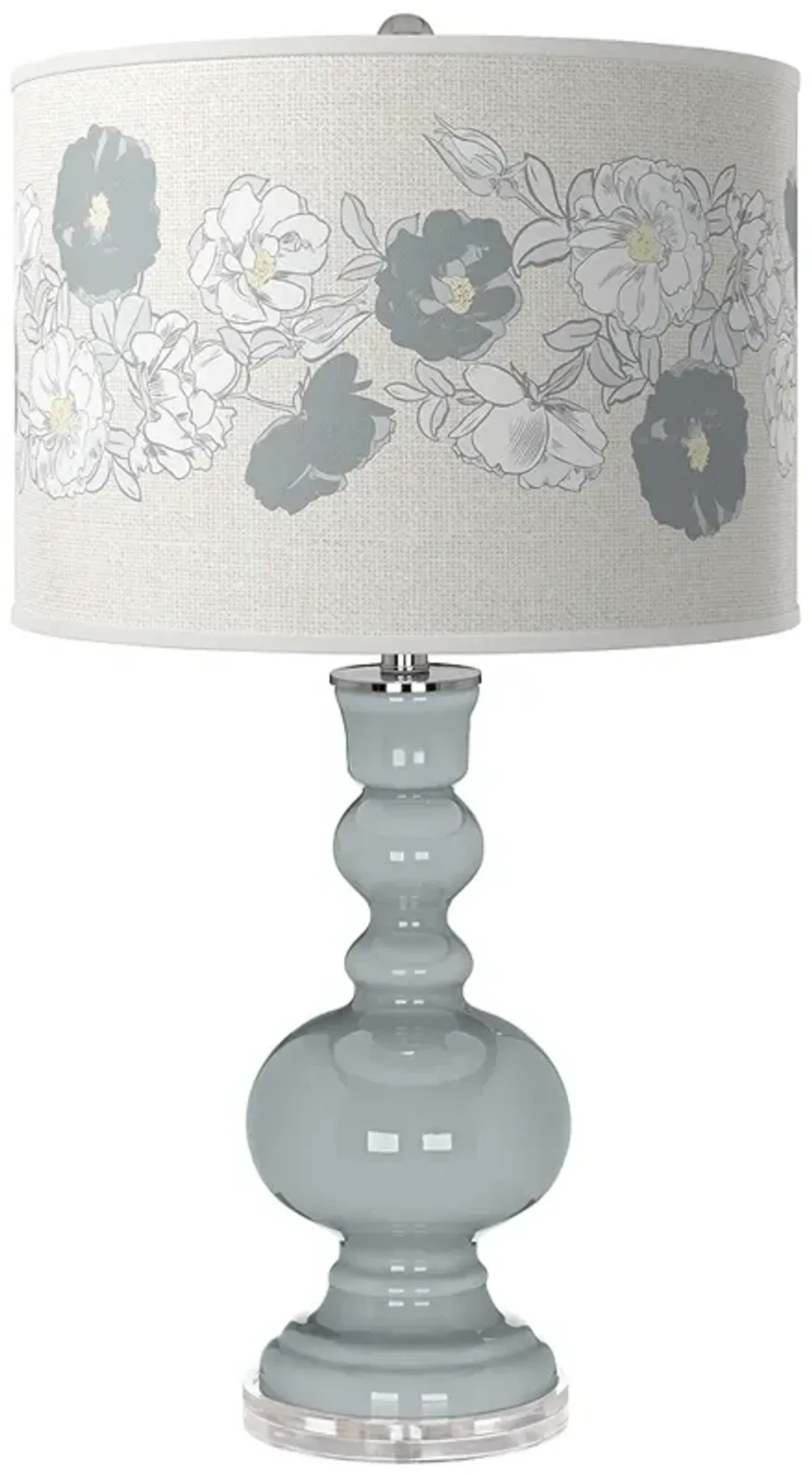 Uncertain Gray Rose Bouquet Apothecary Table Lamp