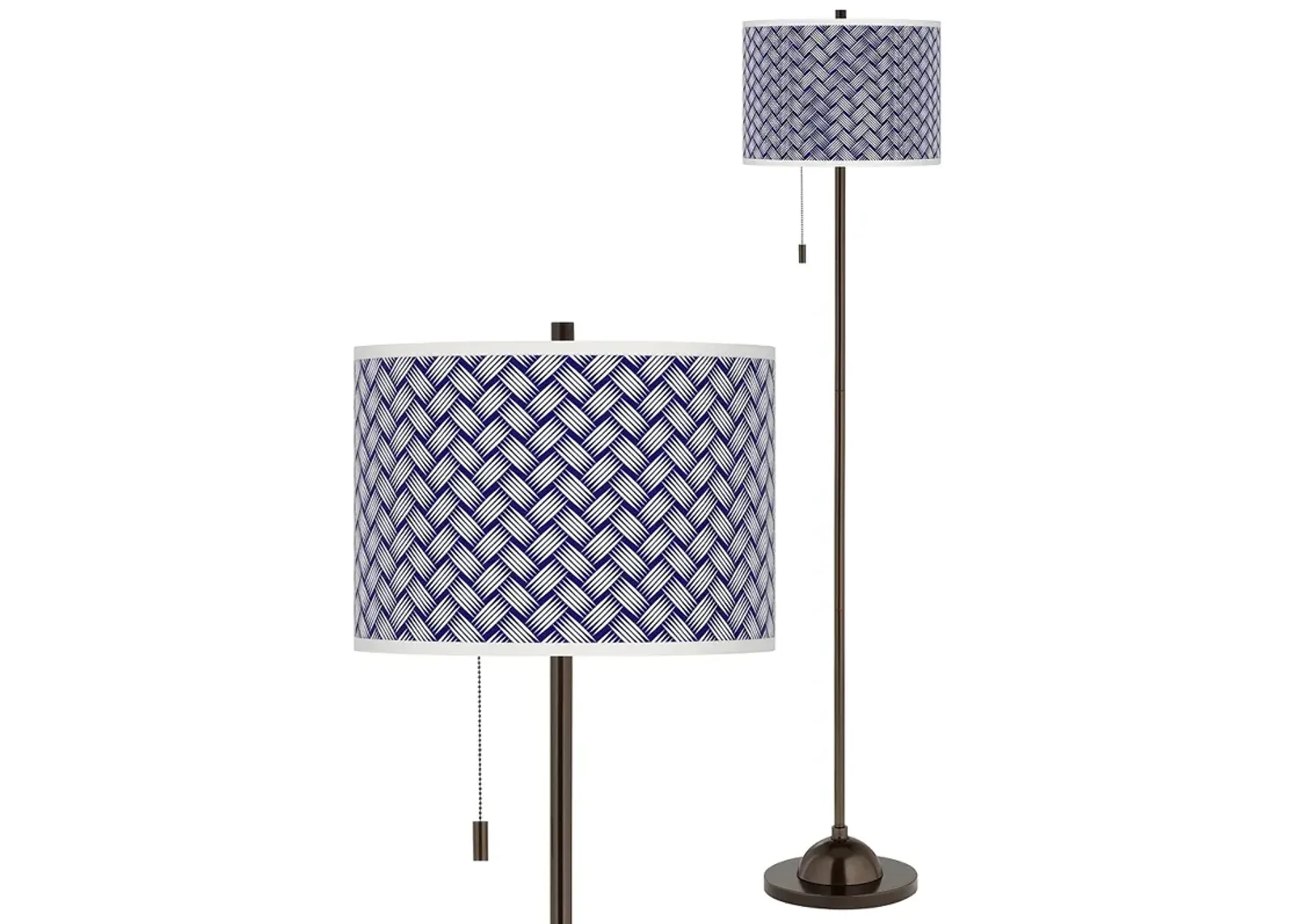 Color Weave Giclee Glow Bronze Club Floor Lamp