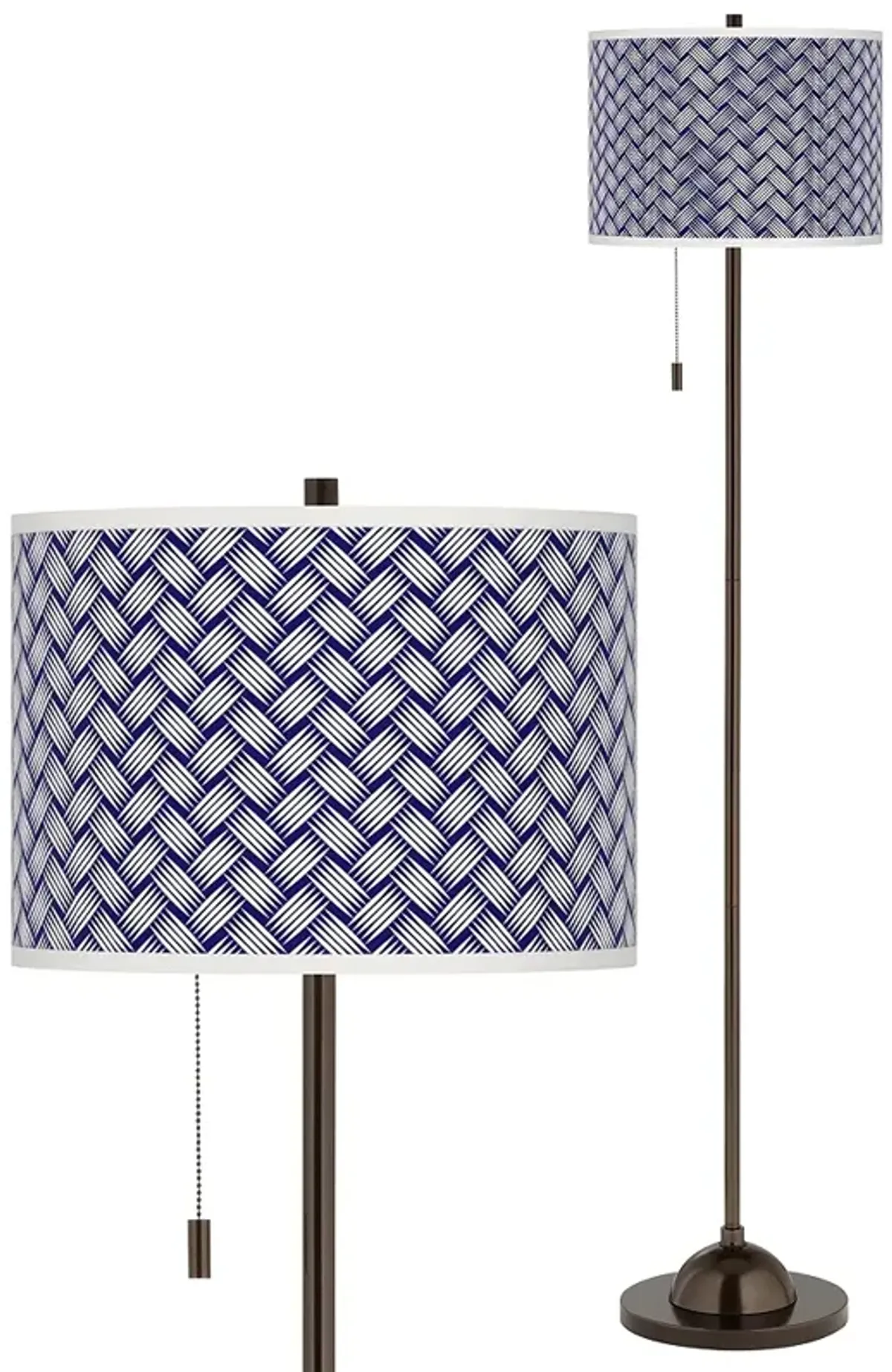 Color Weave Giclee Glow Bronze Club Floor Lamp