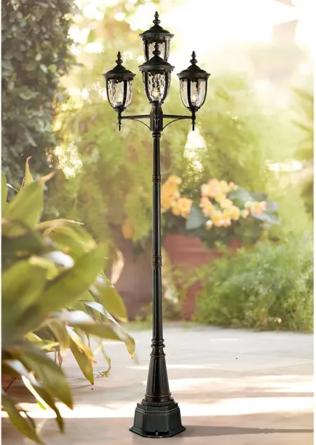 Bellagio 102" High Bronze Outdoor 4-Light Street Lantern