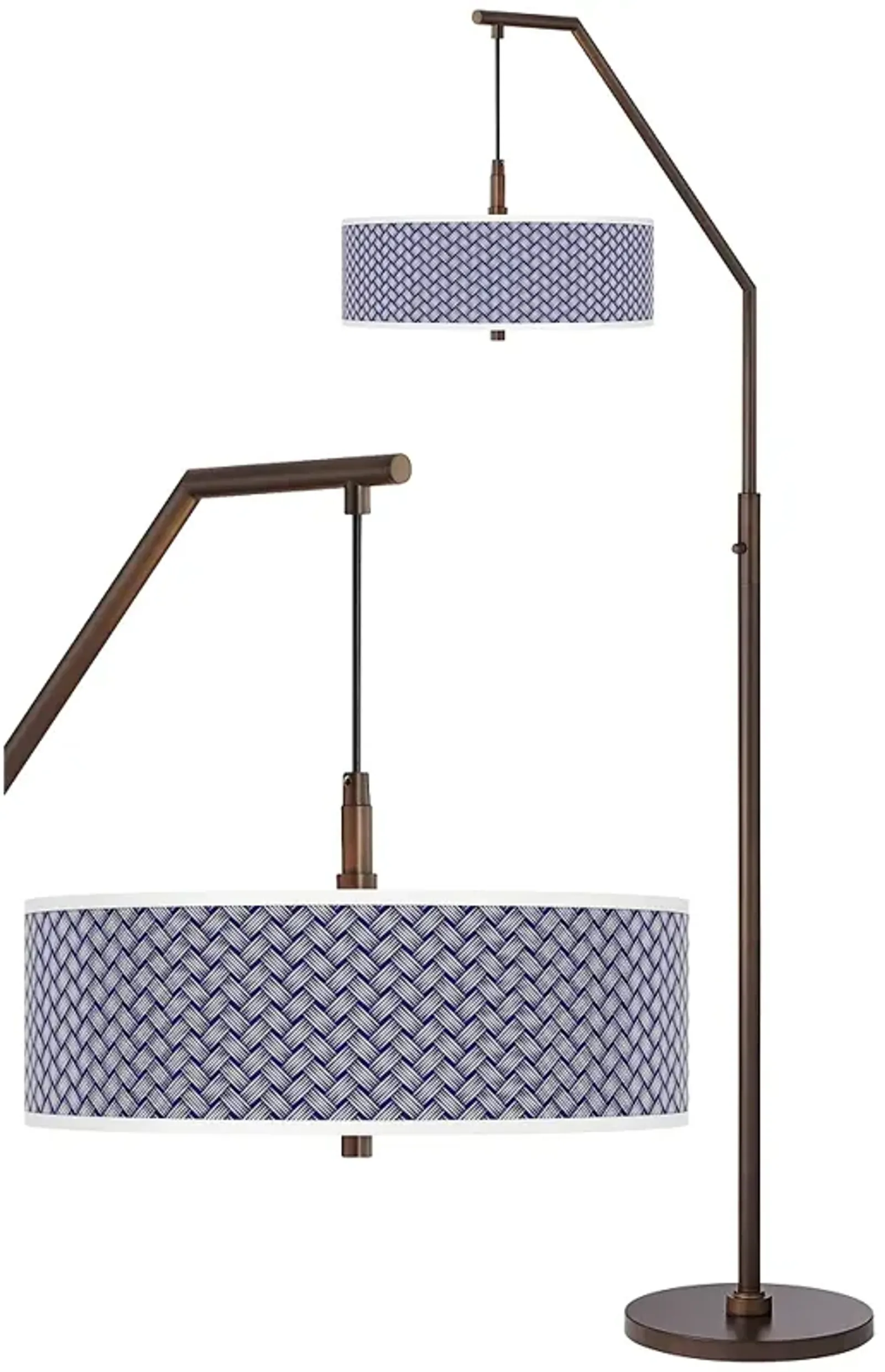 Color Weave Bronze Downbridge Arc Floor Lamp