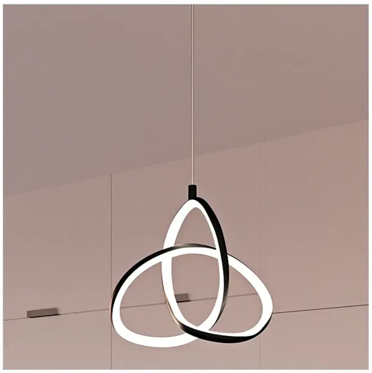 Quoize lIlloria 7 1/2" Wide Matte Black LED Mini Pendant