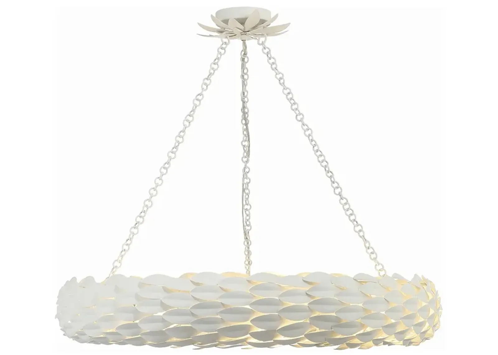 Broche 8 Light Matte White Pendant