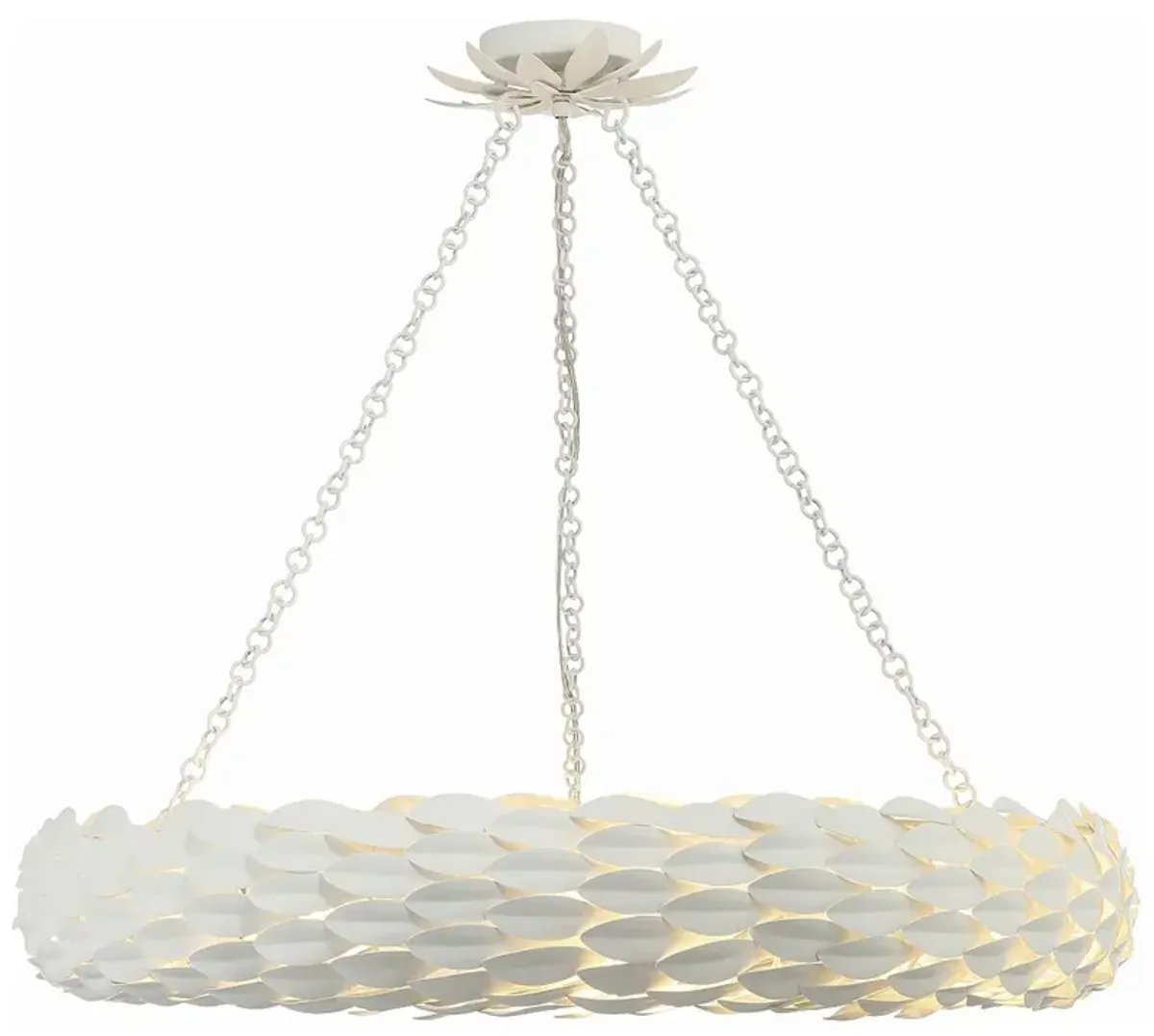 Broche 8 Light Matte White Pendant