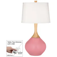 Haute Pink Wexler Table Lamp with Dimmer
