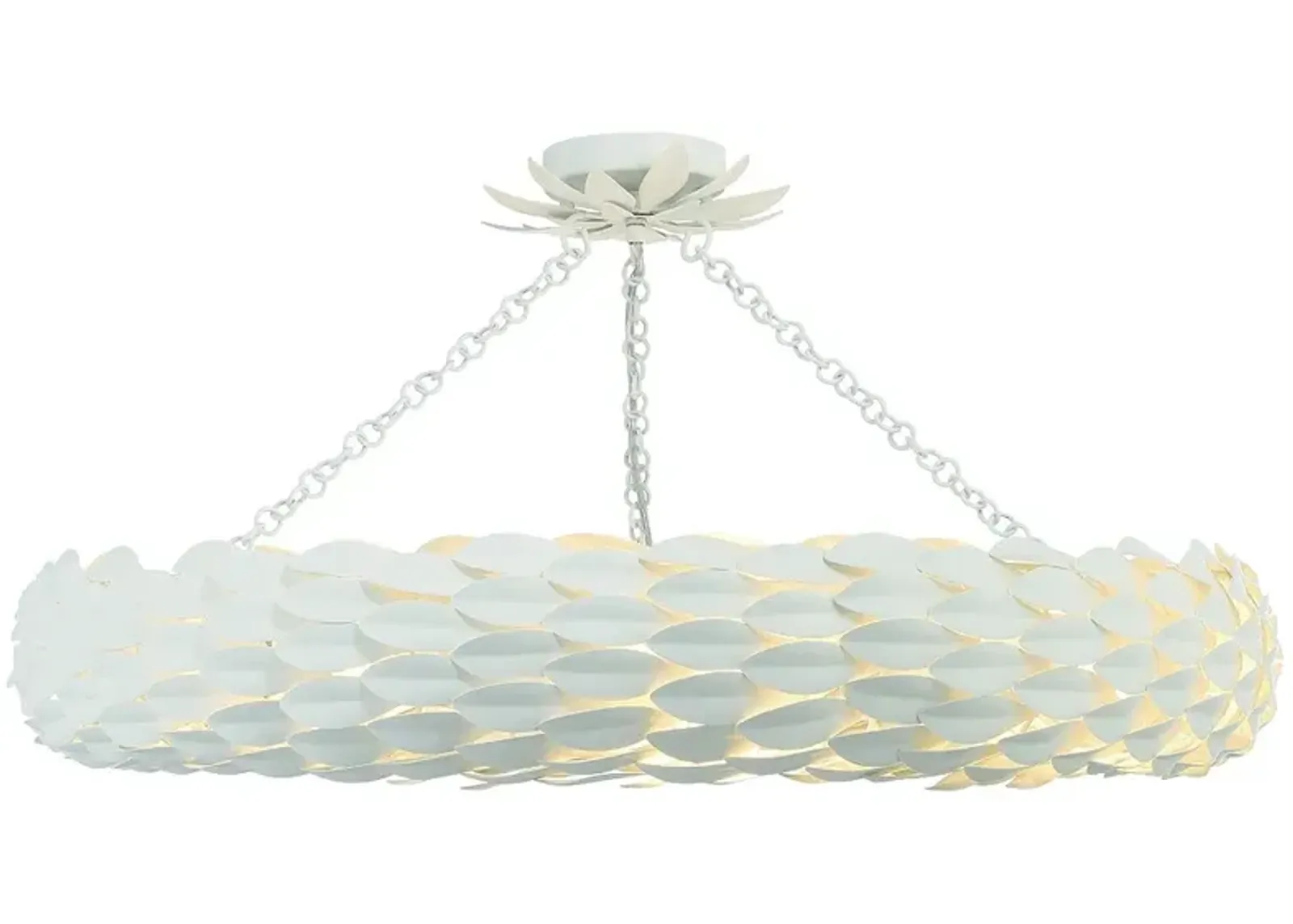 Broche 8 Light Matte White Ceiling Mount