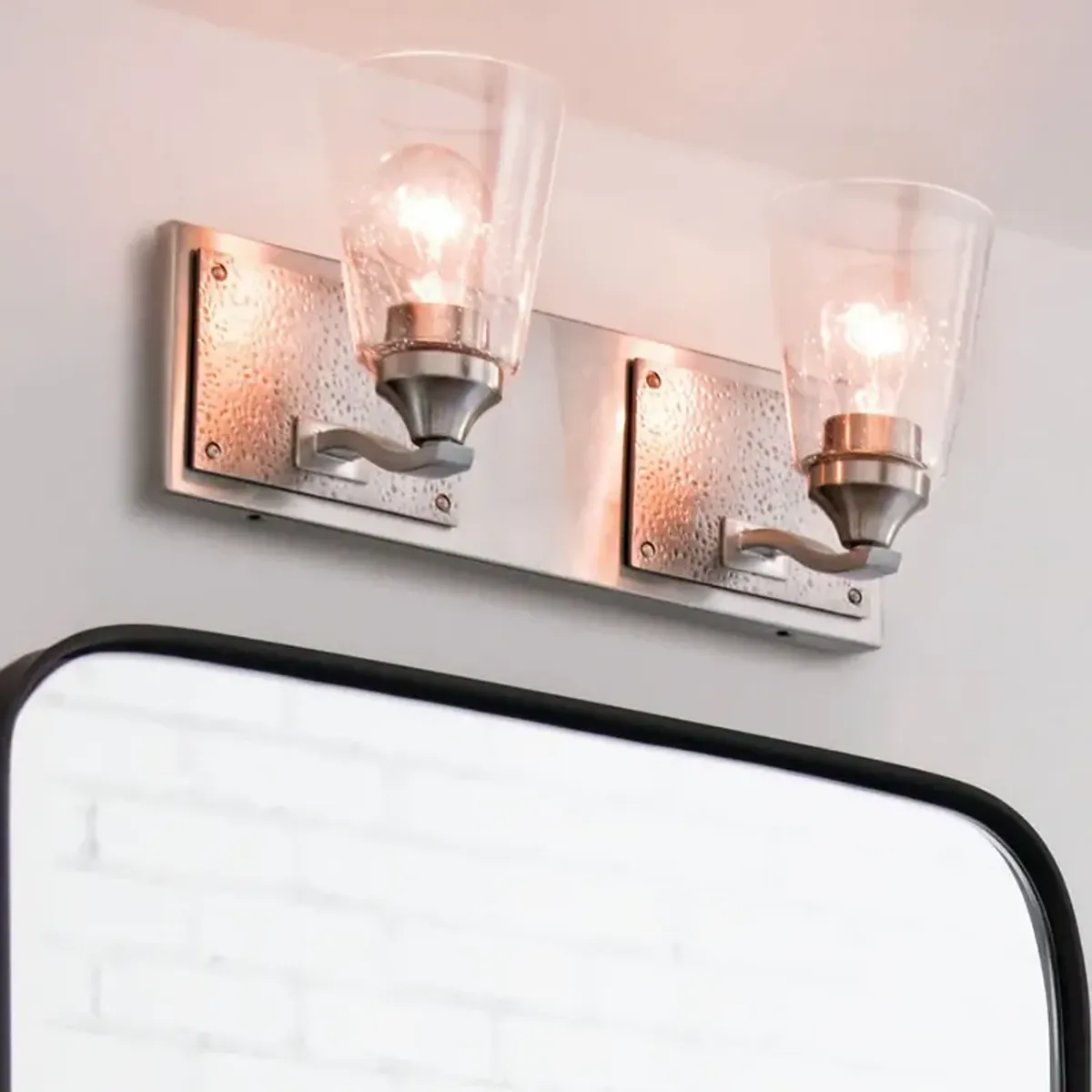 Hinkley Jackson 7 1/4"H Brushed Nickel 2-Light Wall Sconce