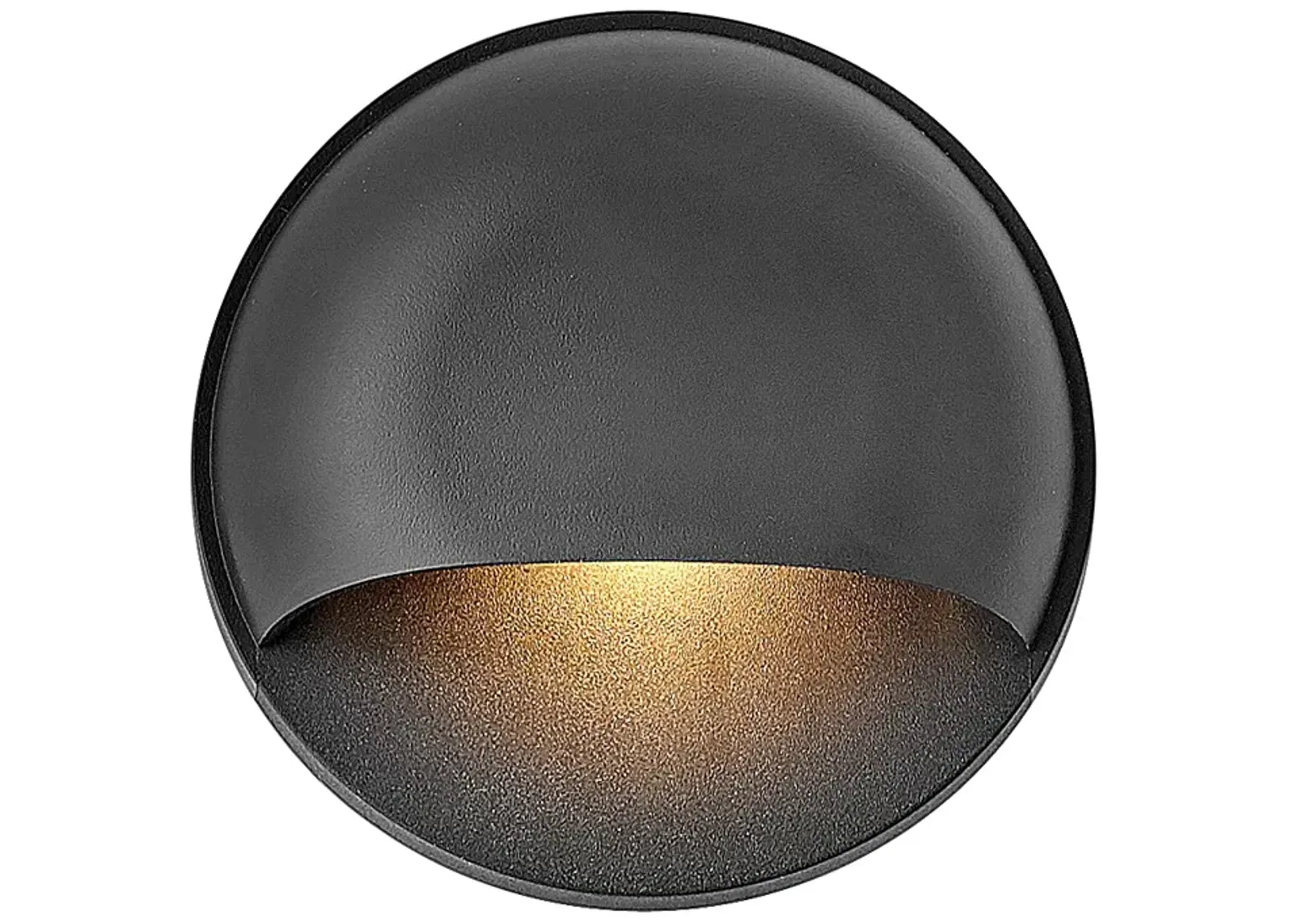 Hinkley Nuvi 3" High Round Black LED Outdoor Deck Sconce