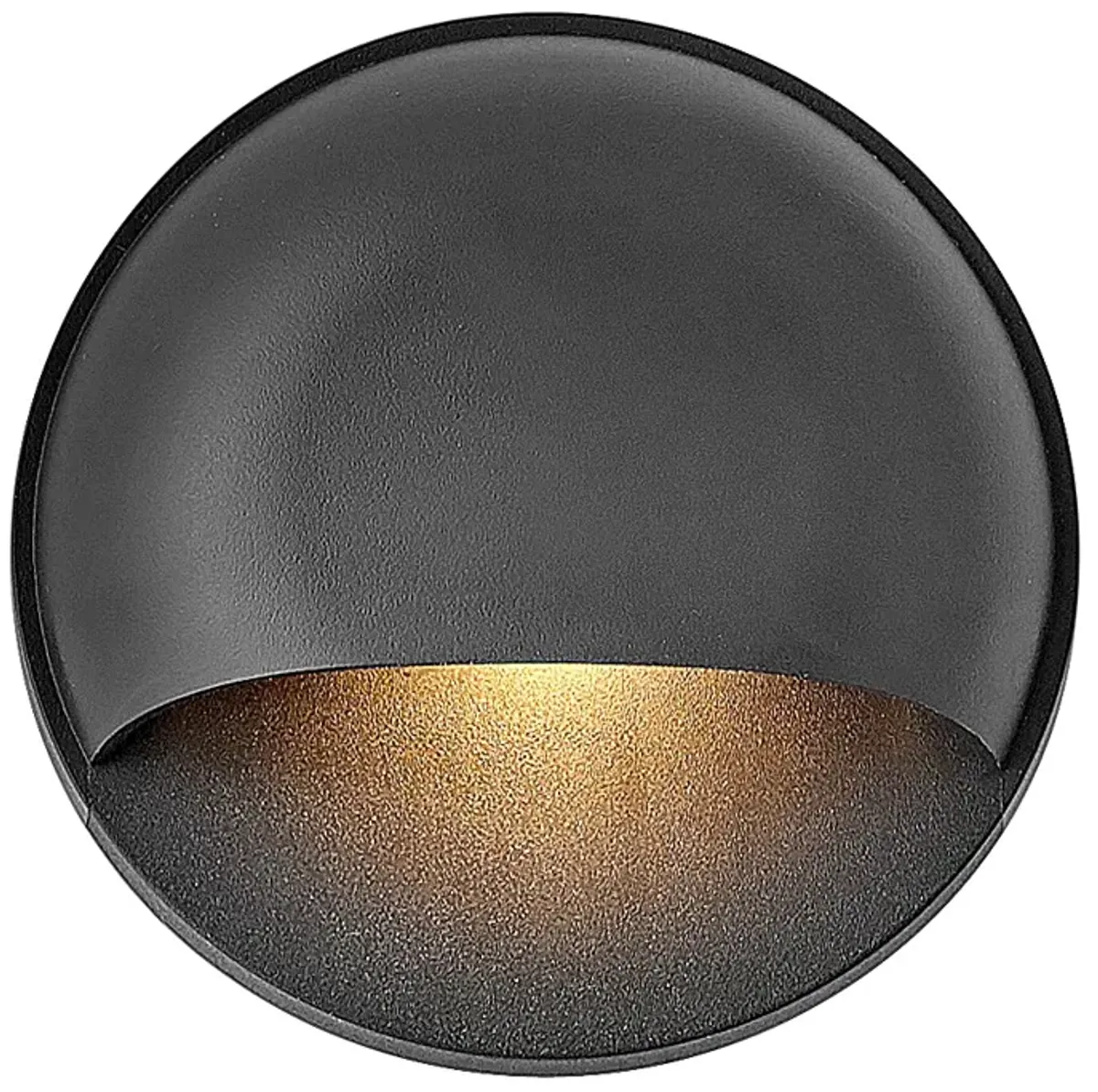 Hinkley Nuvi 3" High Round Black LED Outdoor Deck Sconce