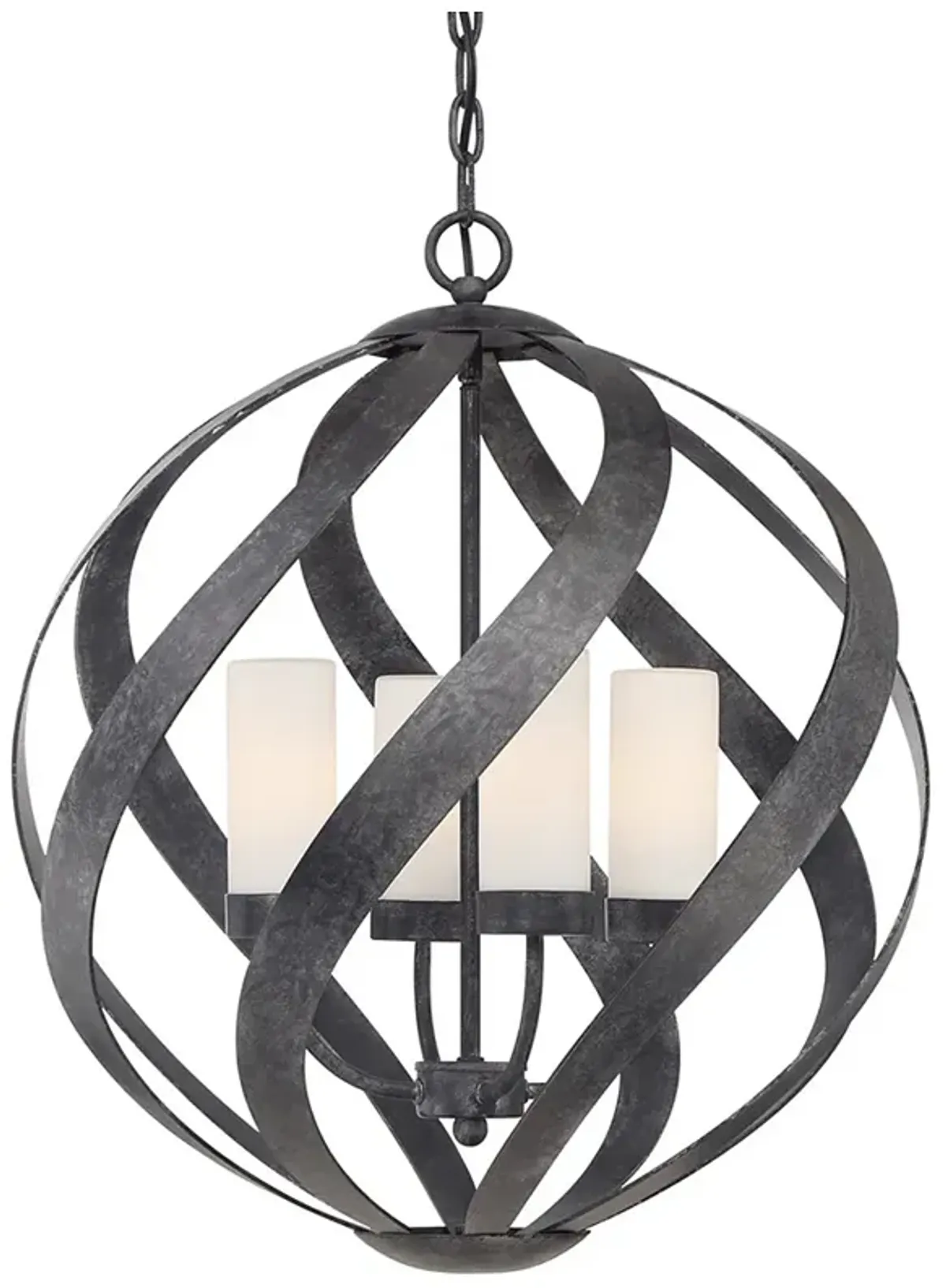 Quoizel Blacksmith 19 1/2" Wide Earth Black 4-Light Pendant