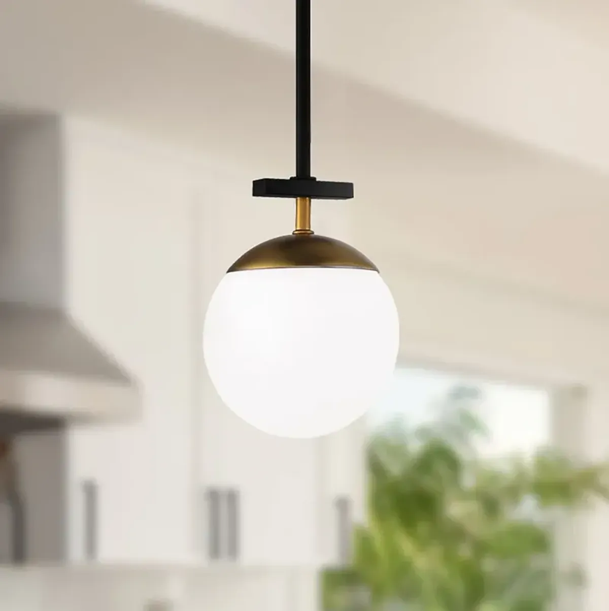 George Kovacs Alluria 6" Wide Coal and Autumn Gold Mini Pendant