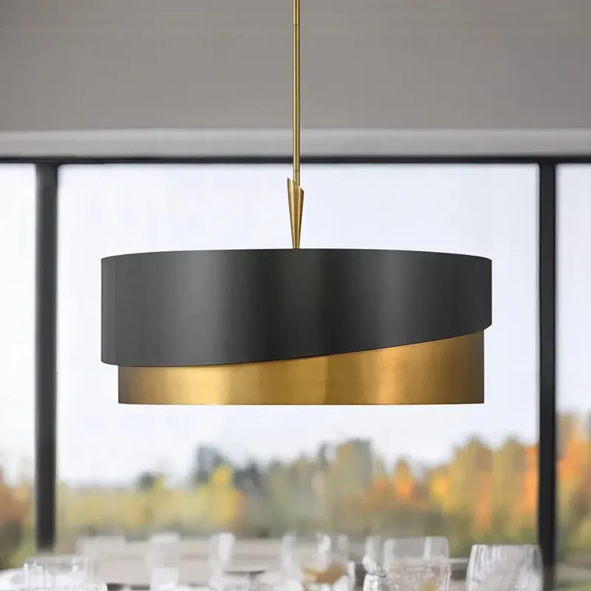 Chandelier Gigi-Extra Large Drum-Heritage Brass