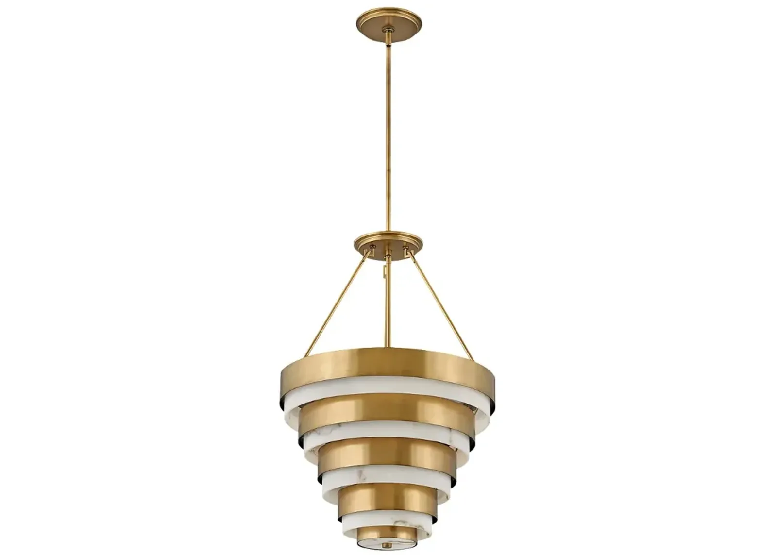 Hinkley Echelon 18" Wide Modern Heritage Brass Multi-Tier Chandelier