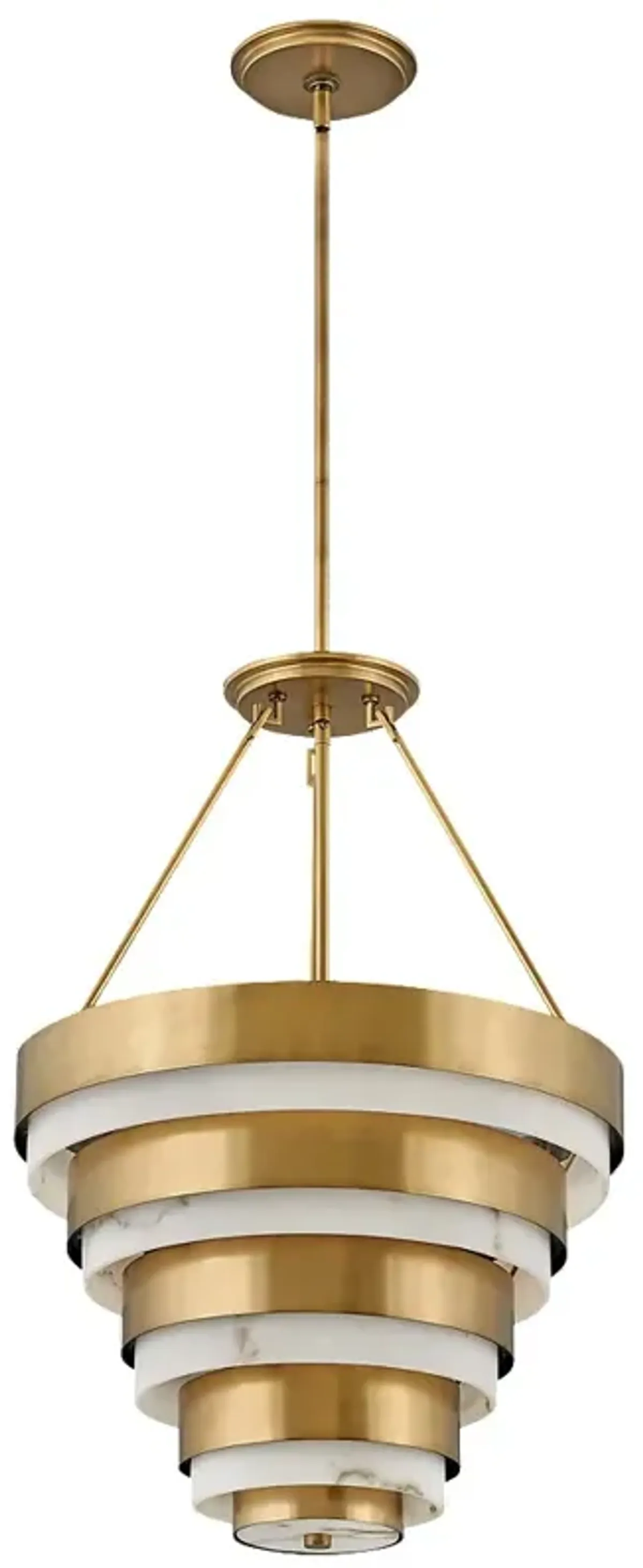 Hinkley Echelon 18" Wide Modern Heritage Brass Multi-Tier Chandelier