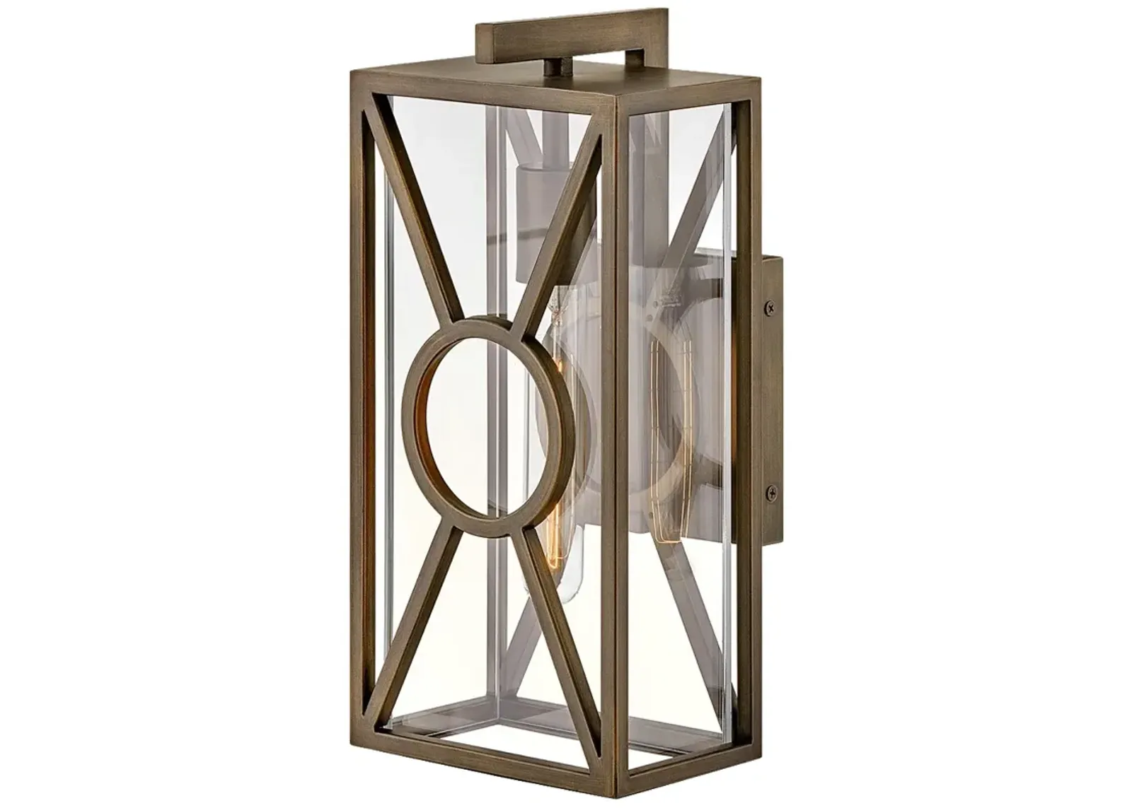 Outdoor Brixton-Small Wall Mount Lantern-Burnished Bronze