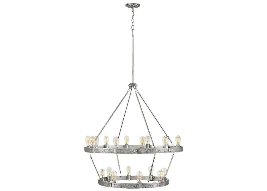 Chandelier Everett-Large Multi Tier-Brushed Nickel