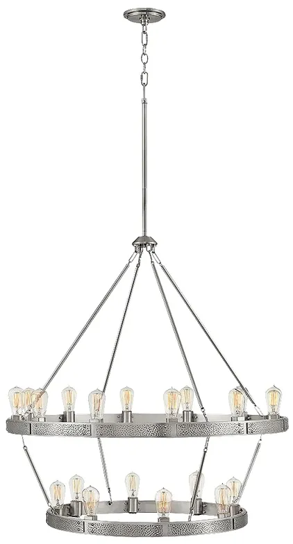 Chandelier Everett-Large Multi Tier-Brushed Nickel