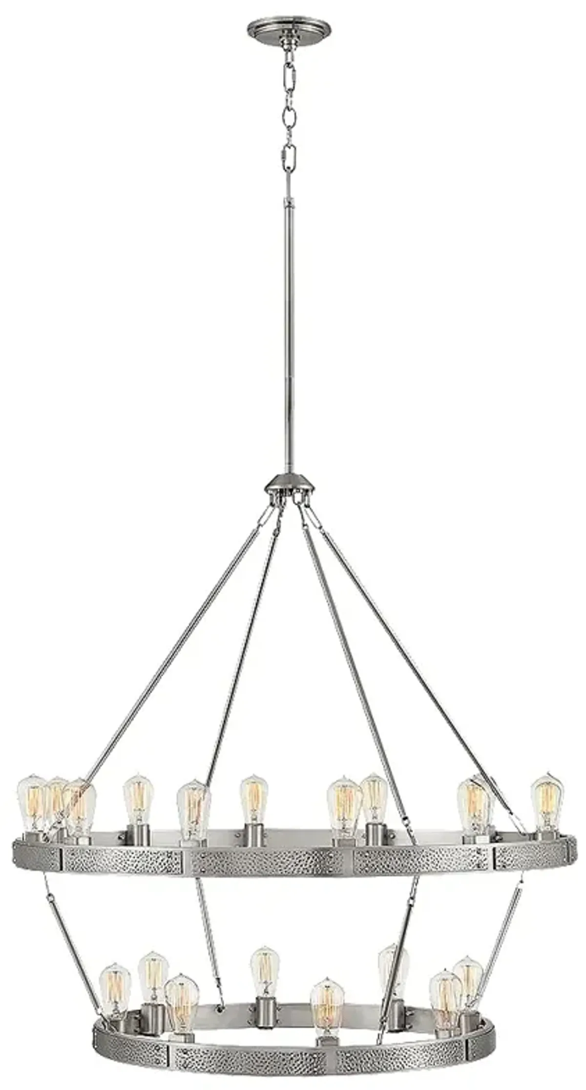 Chandelier Everett-Large Multi Tier-Brushed Nickel