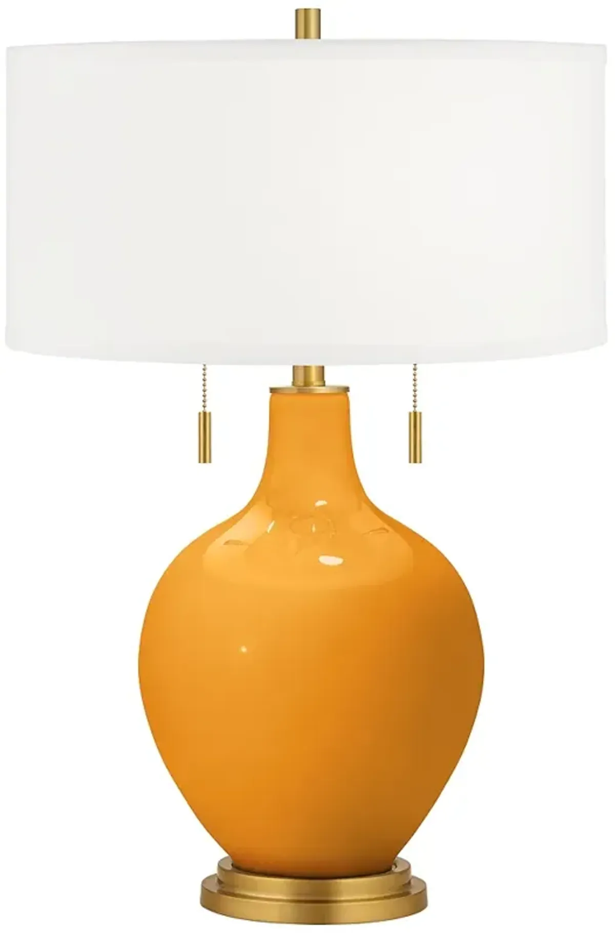 Color Plus Toby Brass 28" Carnival Orange Table Lamp