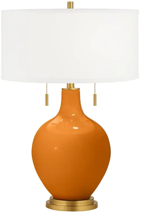 Cinnamon Spice Toby Brass Accents Table Lamp