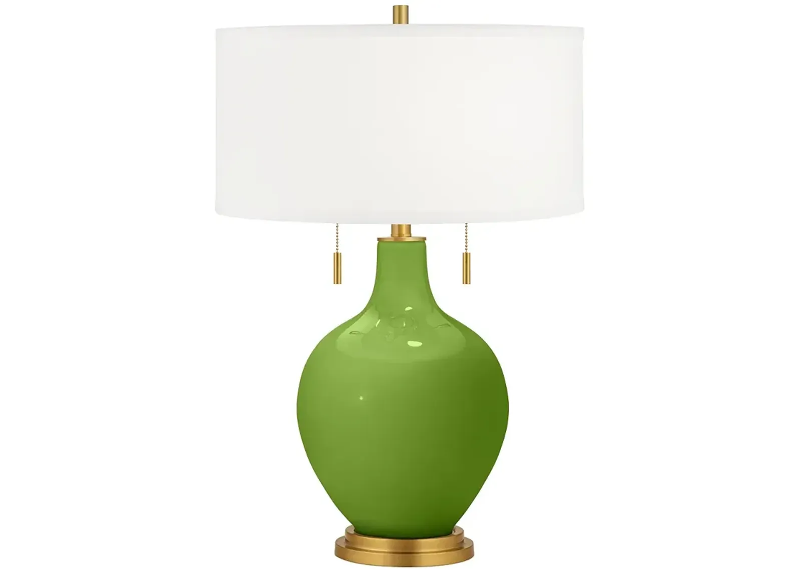 Color Plus Toby Brass 28" High Gecko Green Table Lamp