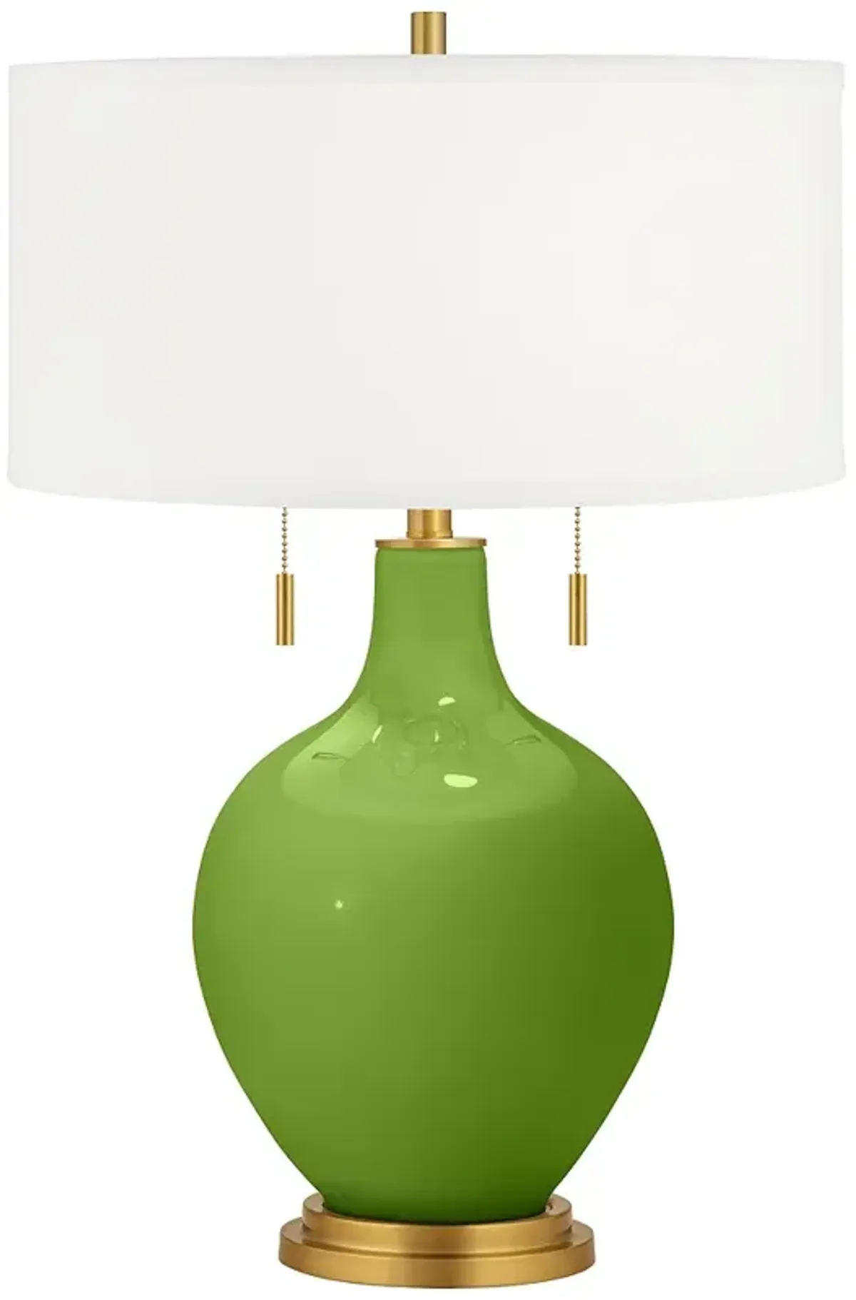 Color Plus Toby Brass 28" High Gecko Green Table Lamp