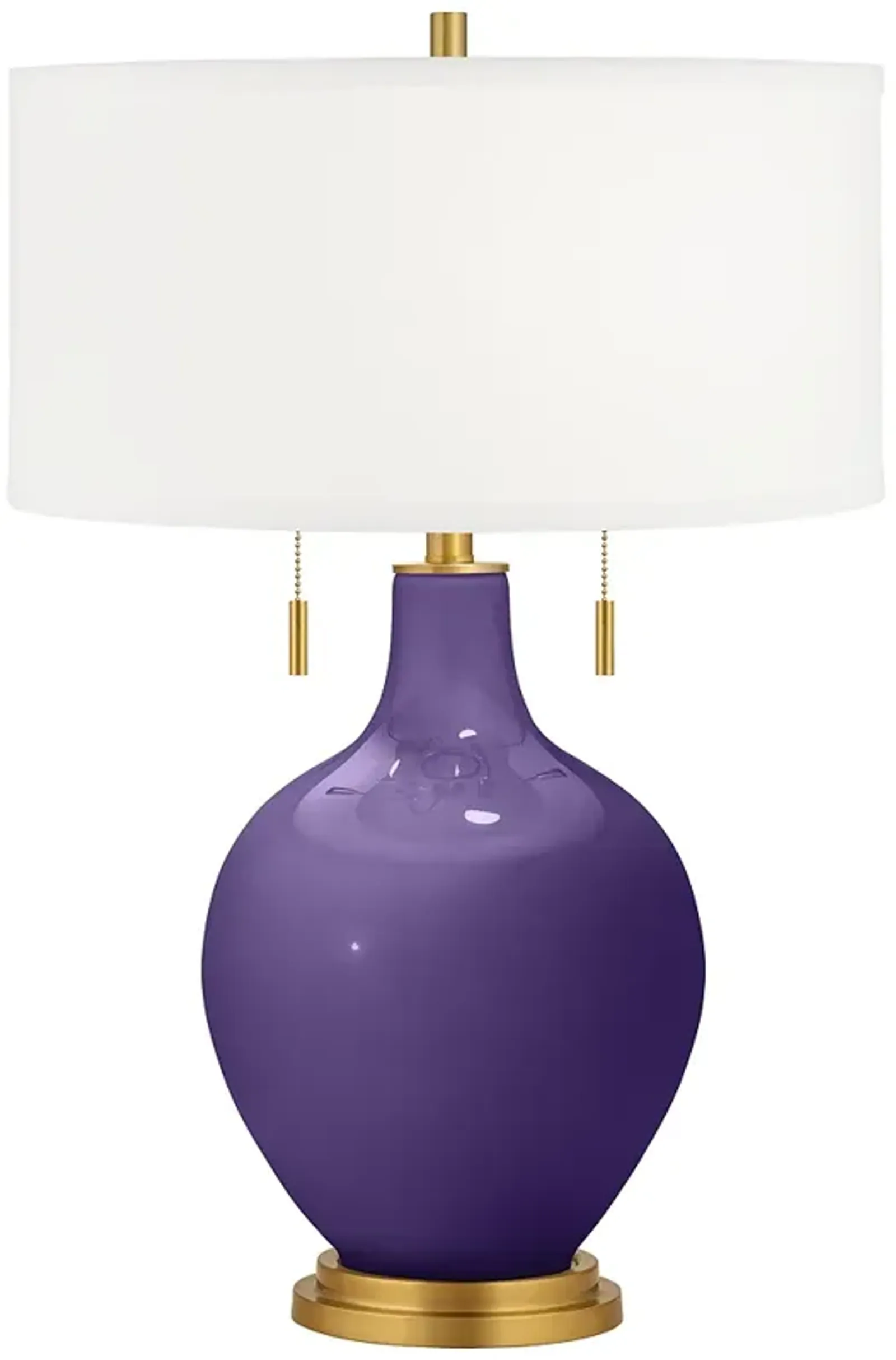 Izmir Purple Toby Brass Accents Table Lamp