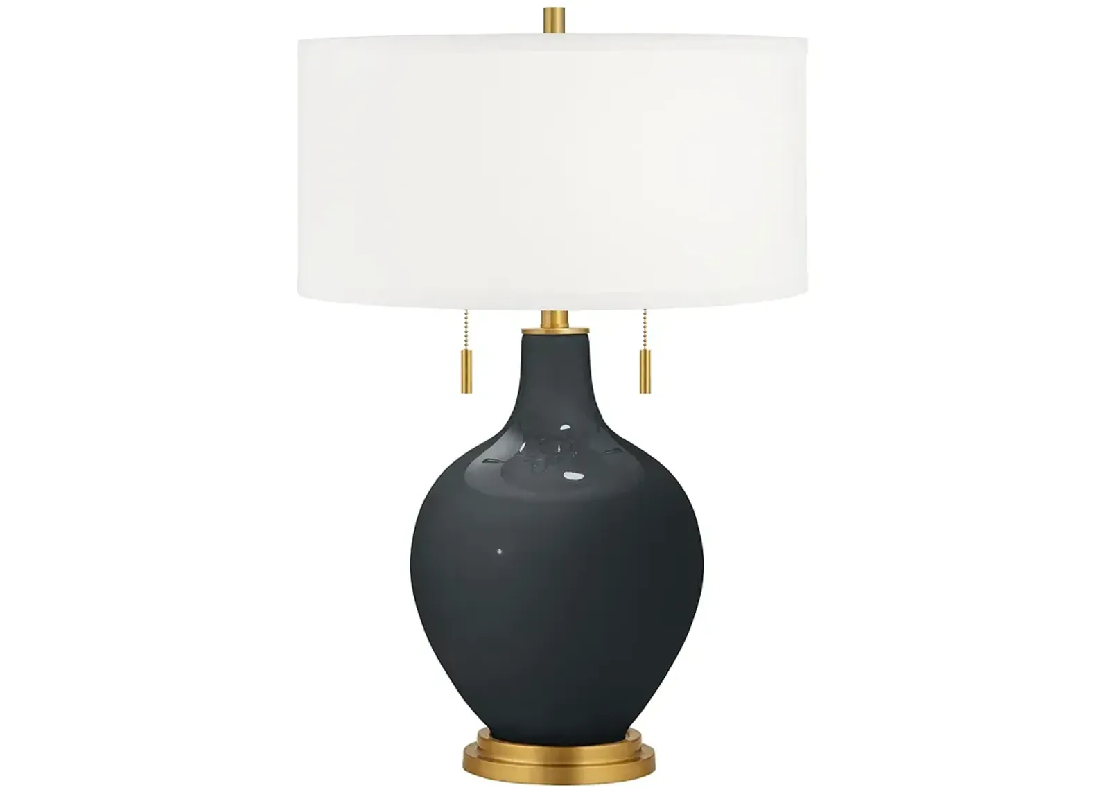 Black of Night Toby Brass Accents Table Lamp