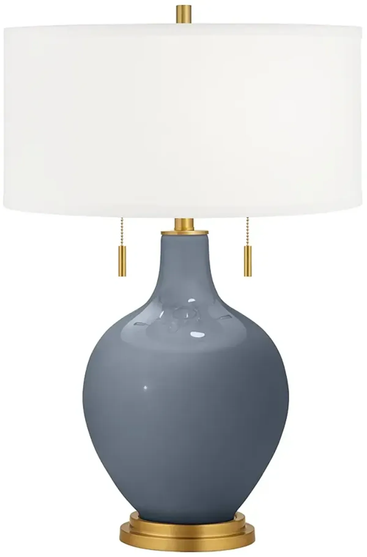 Color Plus Toby Brass 28" High Granite Peak Gray Table Lamp