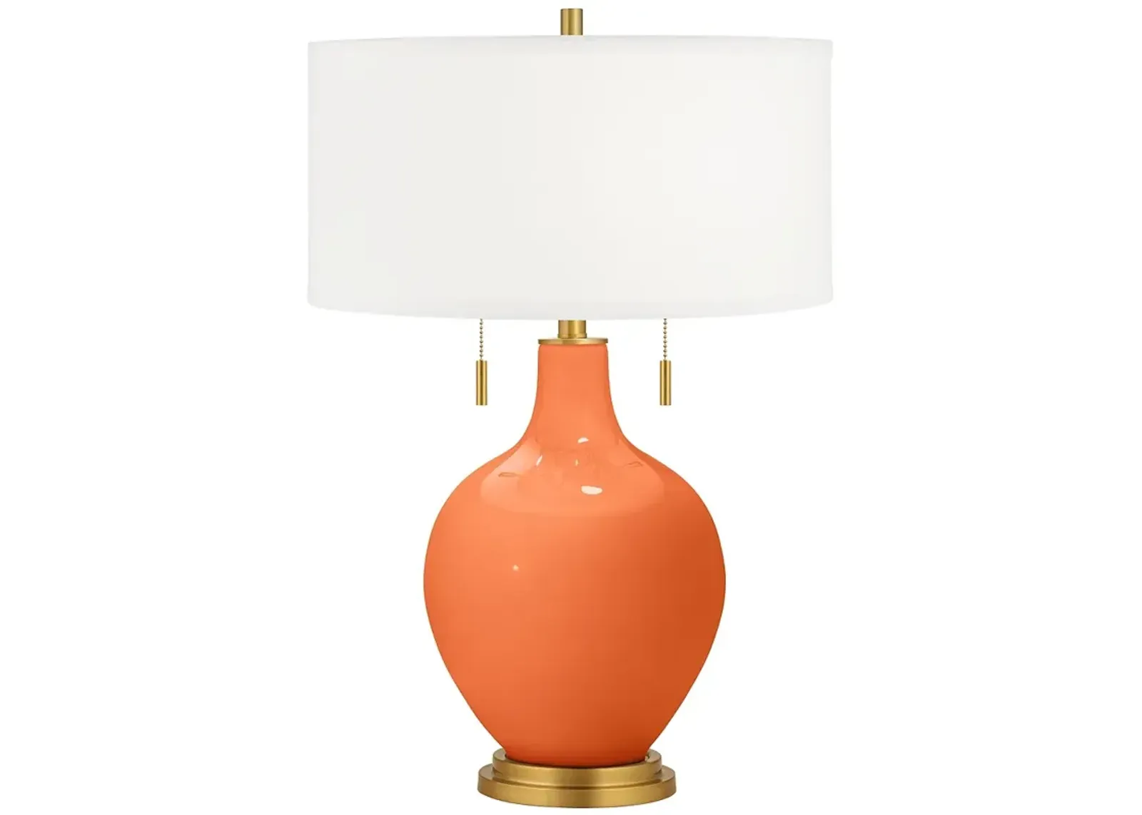 Nectarine Toby Brass Accents Table Lamp