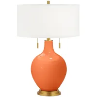 Nectarine Toby Brass Accents Table Lamp