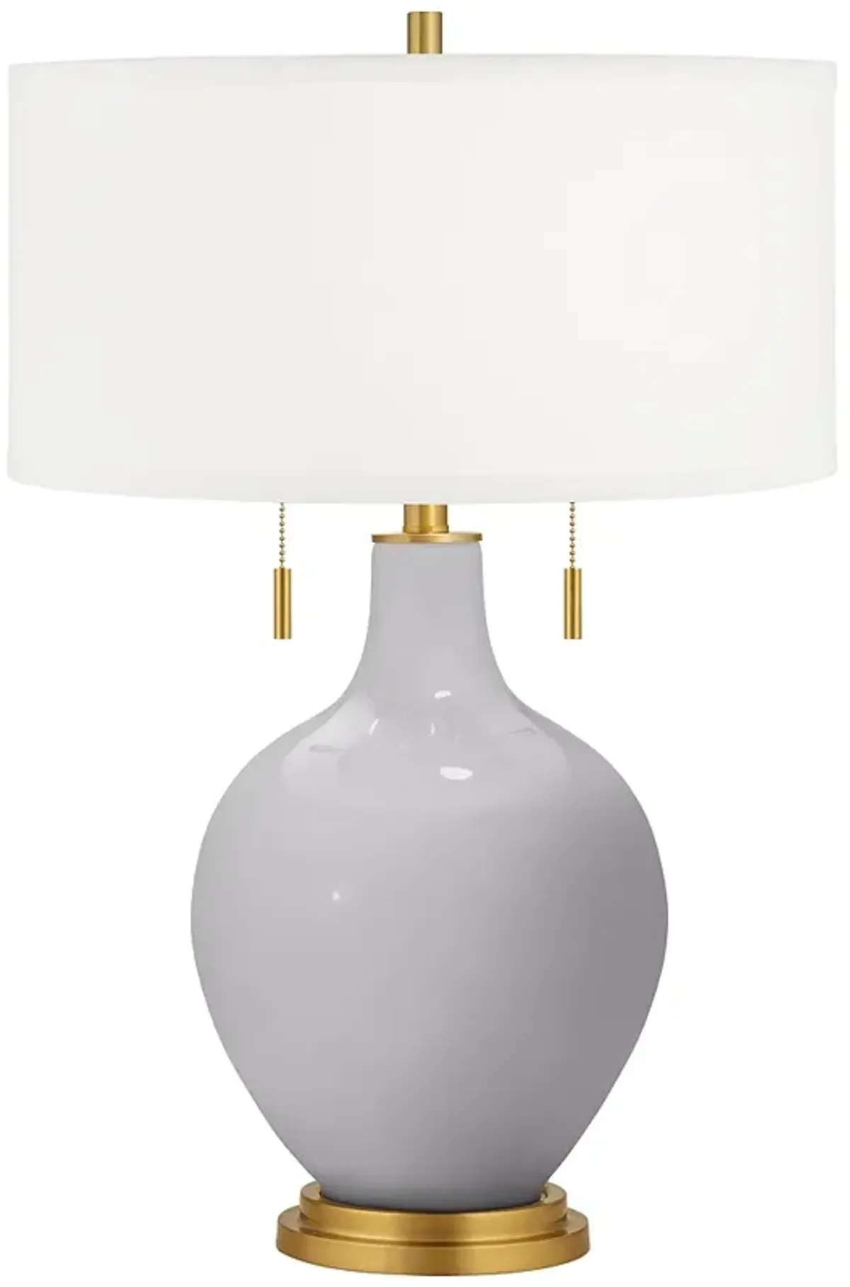 Swanky Gray Toby Brass Accents Table Lamp