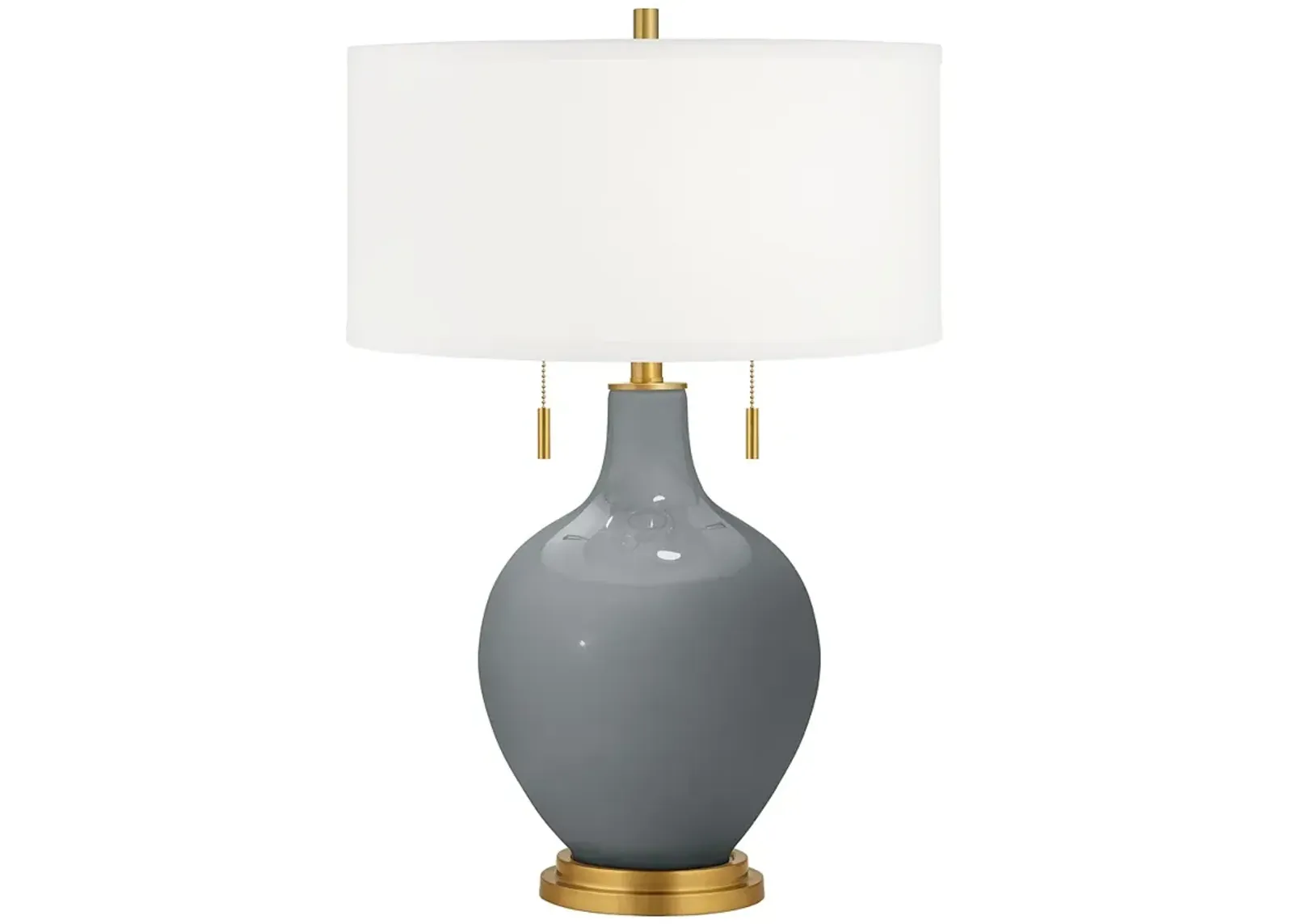 Software Gray Toby Brass Accents Table Lamp