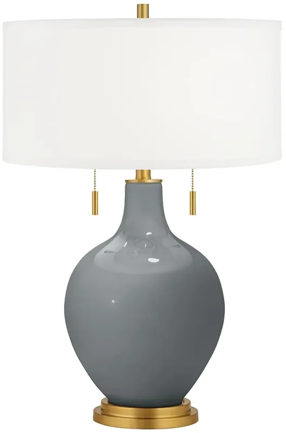 Software Gray Toby Brass Accents Table Lamp