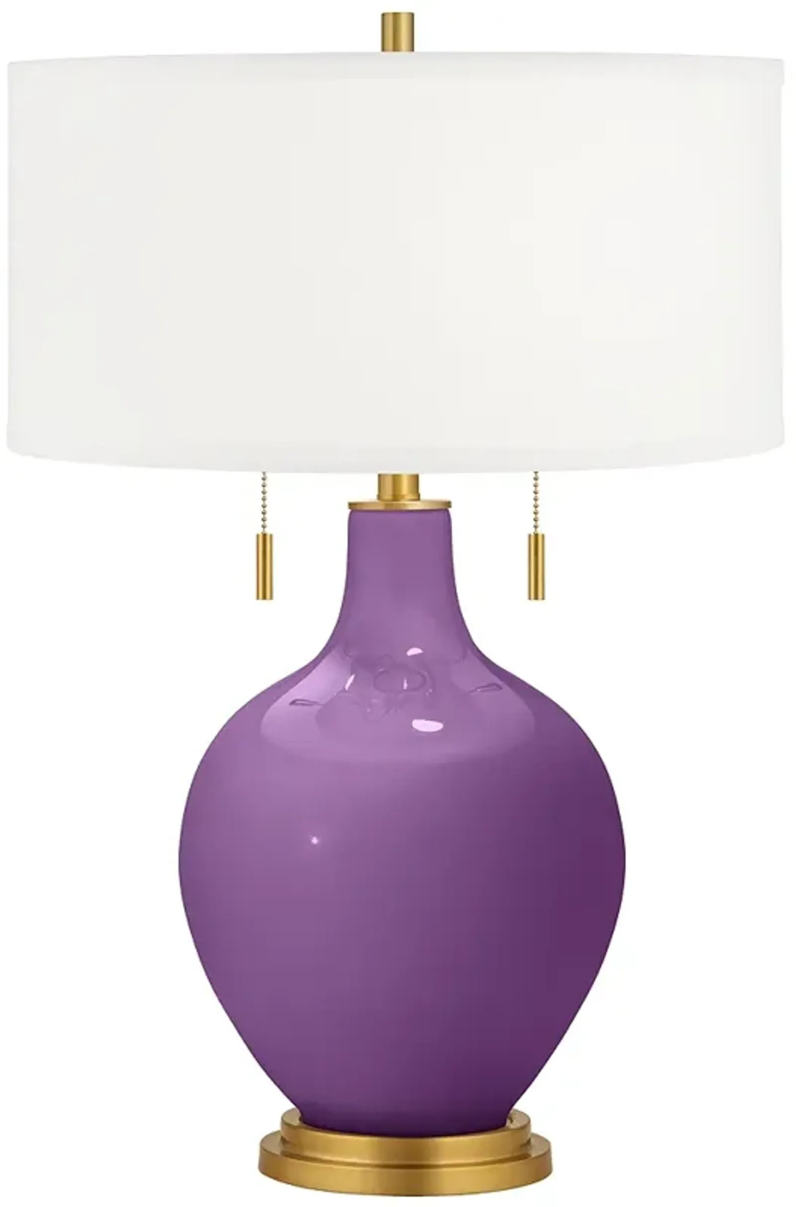 Color Plus Toby Brass 28" High Modern Passionate Purple Table Lamp