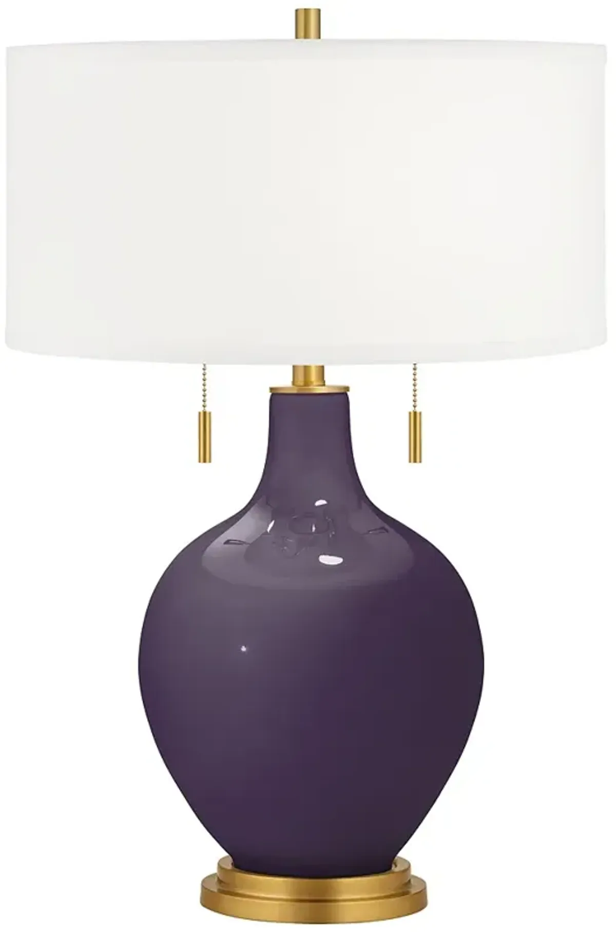 Quixotic Plum Toby Brass Accents Table Lamp