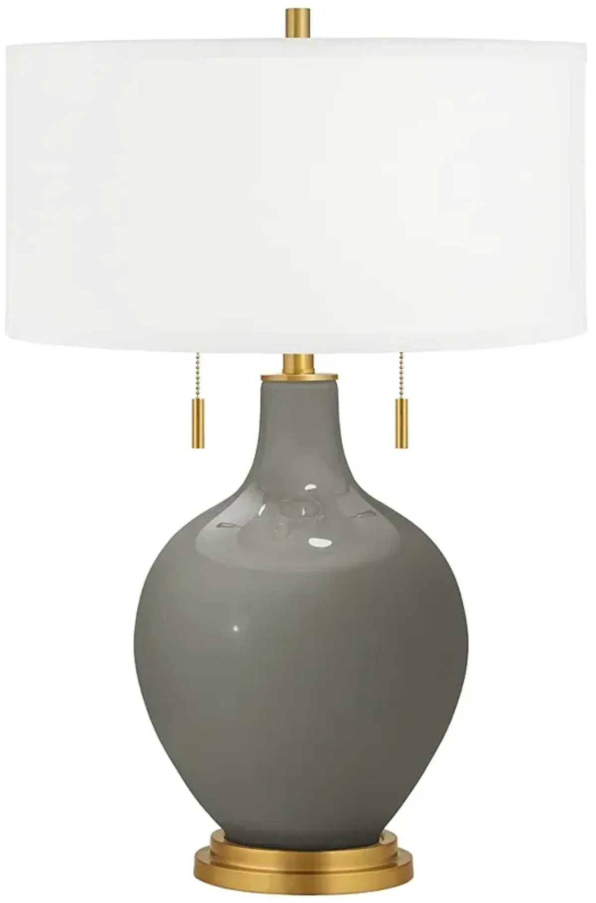 Gauntlet Gray Toby Brass Accents Table Lamp