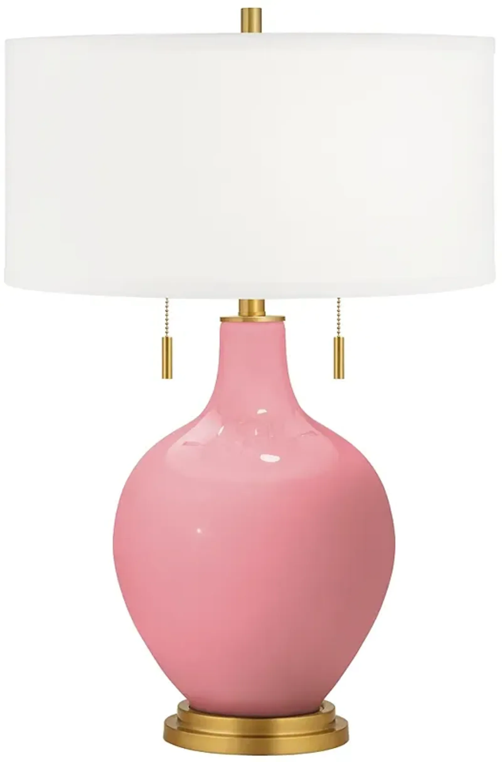 Color Plus Toby Brass 28" High Haute Pink Table Lamp