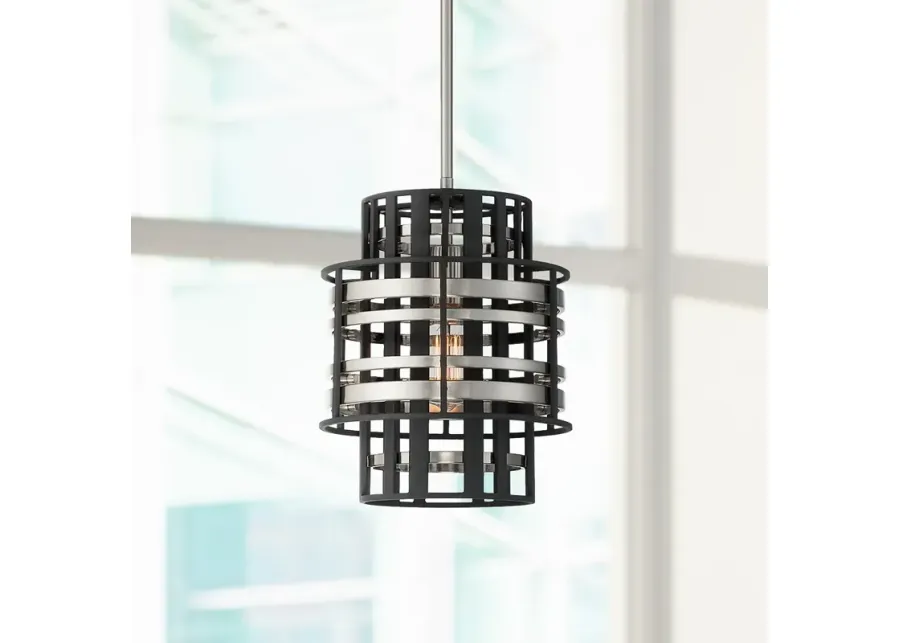 Metropolitan Presten 10" Wide Coal Black Mini Pendant Light