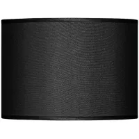 Possini Euro Black Faux Silk Drum Shade 13.5X13.5X10 (Spider)