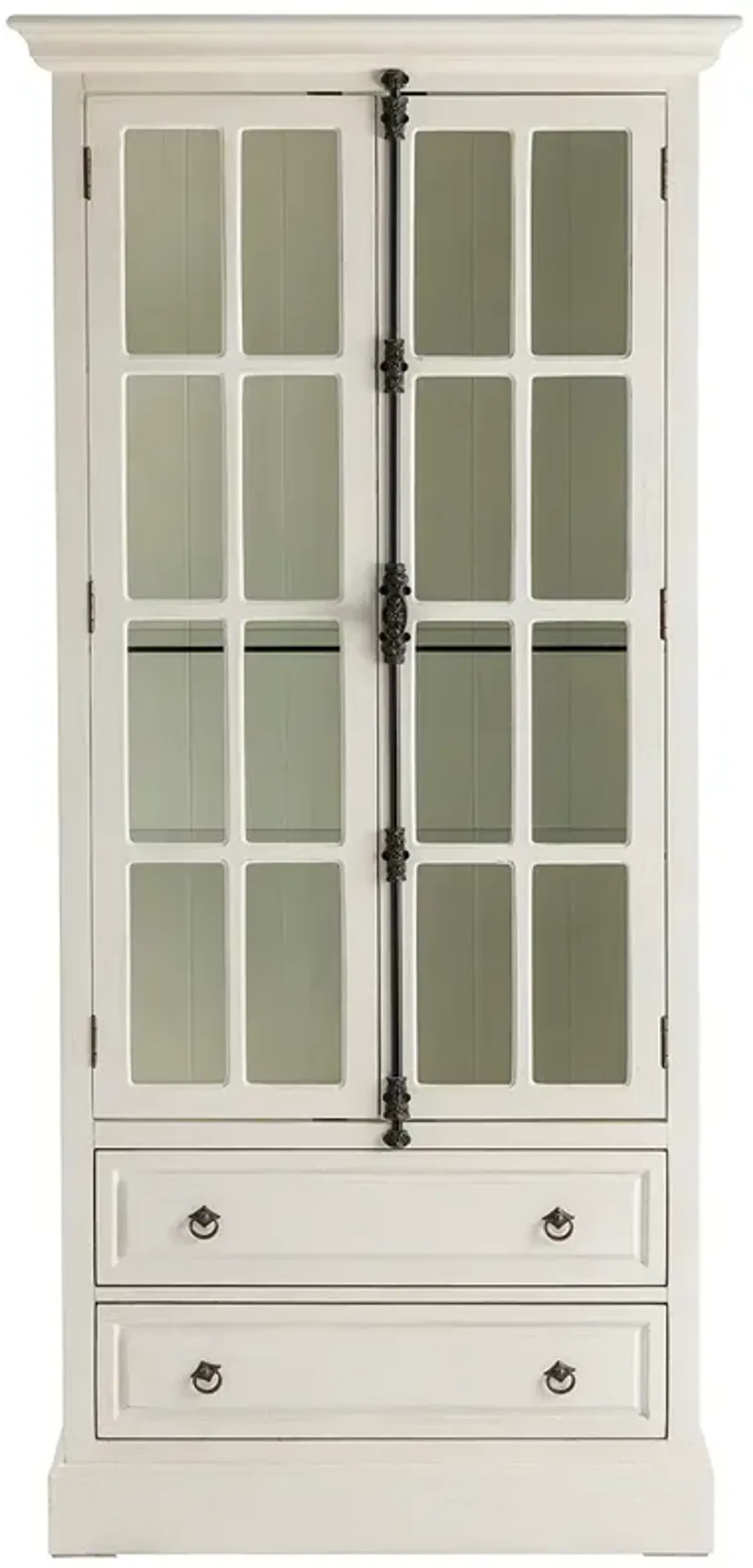 Crestview Collection Coventry White Oak 2 Door Curio