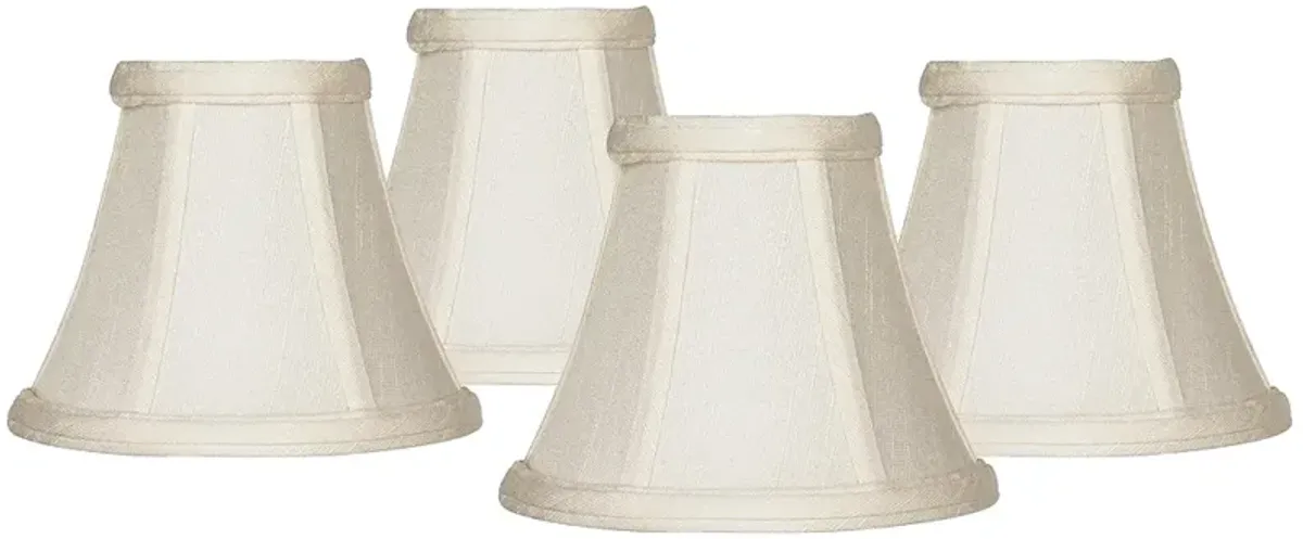 Springcrest Mimi Off-White Fabric Bell Shades 3x6x5x5 (Clip-On) Set of 4